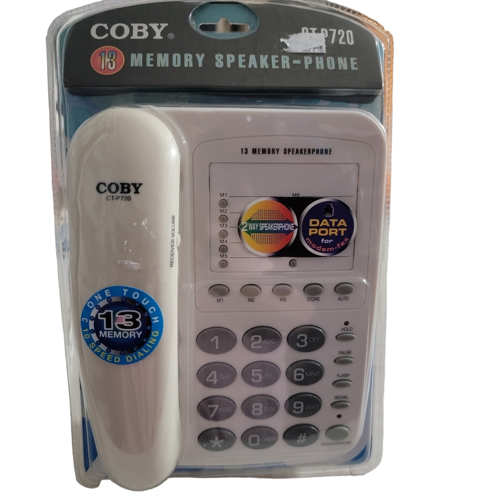Coby 2 way 13 memory speaker phone CT-P720 manual NWT‎ SEALED